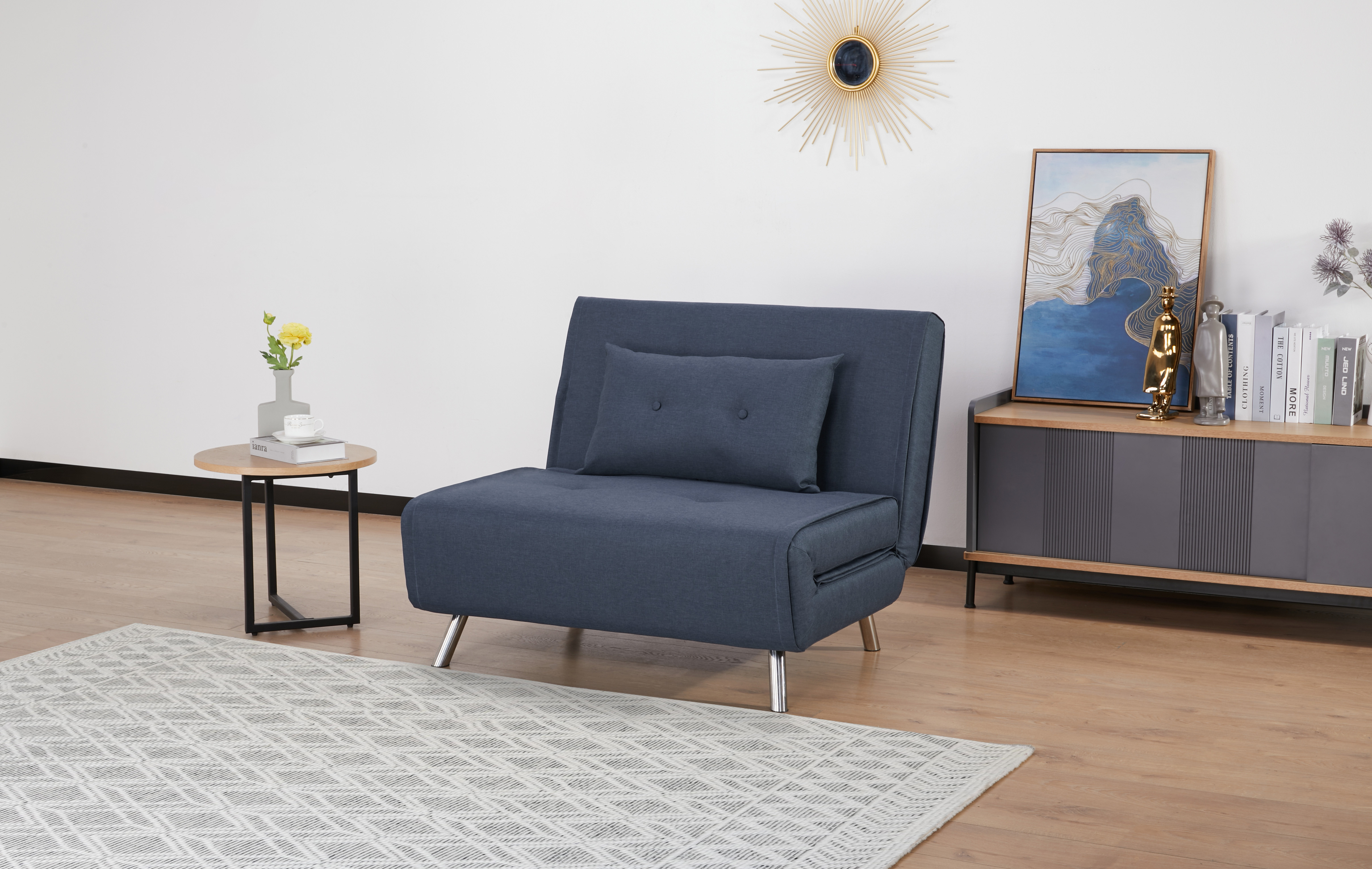 twin pillow back futon chair