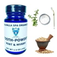 thumbnail image 2 of Polvo dental con goma de menta y mirra | Pasta de dientes natural | Sin flúor | Blanqueador | Pulido | Valhalla Spa Organics 1.5 oz, 2 of 6