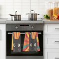 thumbnail image 4 of Yayeee 100% Cotton Hand Towels for Bathroom 16" x 28" Soft Absorbent Kitchen Towel, Black Cat, 4 of 7
