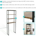 thumbnail image 4 of Sunnydaze Industrial-Style 4-Tier Over-the-Toilet Shelf, Teak Brown, 4 of 8