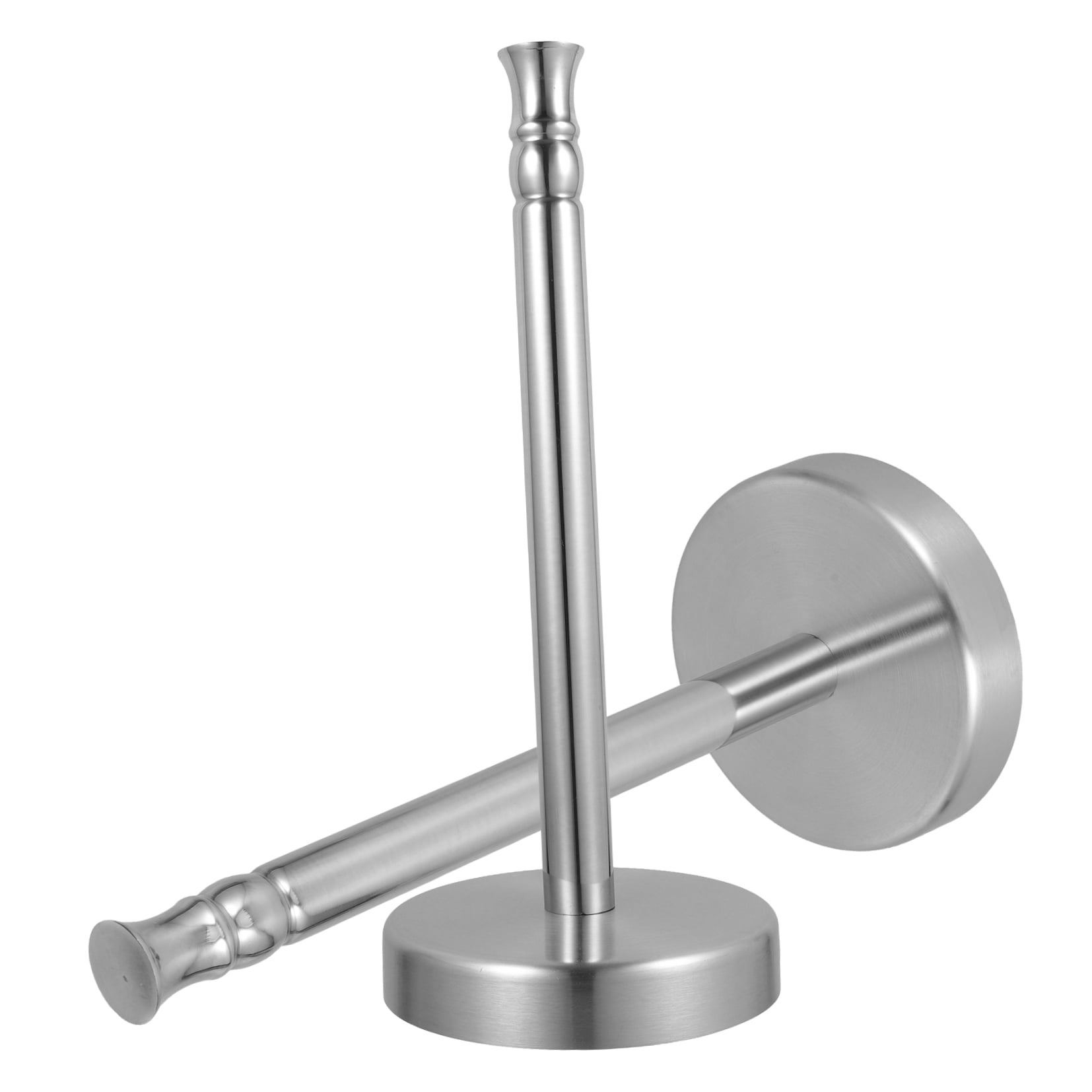KAKOWELY Countertop Paper Towel Holder 2Pcs Stainless Steel Silver Upright
