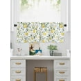 thumbnail image 5 of Valances for Windows Summer Fruit Leaf Rod Pocket Cafe Window Treatments Valance Curtains for Kitchen Bathroom Laundry Basement Windows 54"x18", 5 of 9