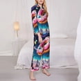 thumbnail image 3 of Sikiie Starry Sky Pine Tree Donut Women's Long-Sleeve Shirt and Full-Length Bottom Pajama Set (s-xxl)-Small, 3 of 7