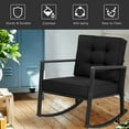 thumbnail image 6 of Costway 2 PCS Patio Rattan Rocker Chair Outdoor Glider Rocking Chair Cushion Lawn Black, 6 of 10