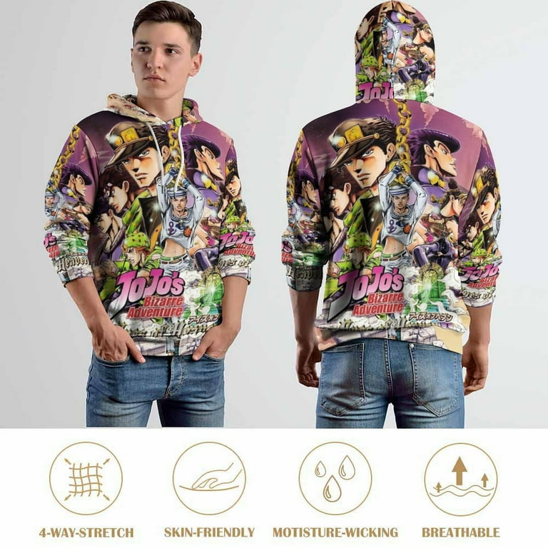 JoJo's Bizarre Adventure Hoodie 3D Print Pullover Hooded Long