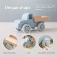 thumbnail image 3 of Coche de juguete de silicona Montessori para bebé de 0 a 12 meses, cosas para bebé recién nacido, mordedor de silicona para bebé, coche de juguete educativo, bloques de silicona, 3 of 5