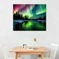 thumbnail image 2 of Nawypu Aurora Borealis Canvas Northern Lights Wall Art Picture Alaska Farmhouse Canvas Art Aurora Scenery Prints Artwork Wall decor framed, 2 of 4
