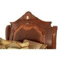 thumbnail image 4 of Michael Amini Cortina Eastern King Wood Sleigh Bed in Honey Walnut, 4 of 9
