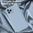 thumbnail image 3 of Compatible with iPhone 11 Pro Max Case with Screen Protector - Enhanced Camera Protection - Smooth Baby Skin-Like Feel Silicone Cover - Slim Protective Phone Case 6.5" - Light Blue, 3 of 12