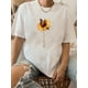 thumbnail image 1 of Camisetas con diseño gráfico para mujer, playera corta, clásico, estética, ropa de verano de los 90[1pc Vintage Sunflower Print T-Shirt] 1pc Women'S Vintage Sunflower Print T-Shirt, Round Neck Shor, 1 of 7