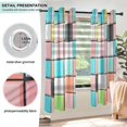 thumbnail image 3 of Yayeee Window Curtains Set of 2 for Living Room Light Filtering 63"x42", Colorful Checkered Pattern, 3 of 7