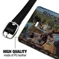 thumbnail image 3 of Rocky Mountain National Park Animals Moose Cougar Bear Beaver Elk Rectangle Leather Luggage Card Suitcase Carry-On ID Tag, 3 of 8