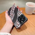 thumbnail image 4 of Compatible for iPhone 12 Pro Max Phone Case,Cute Leather Leopard and Black Flash Splicing Patter,Soft TPU Full Camera Lens Protective Shock Women Protection Cover for iPhone 12 Pro Max, 4 of 4