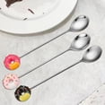 thumbnail image 3 of Hyasfey Long Handle Stainless Steel Coffee Spoon Stirring Dessert Spoons Creative Cartoon Rust-Proof Teaspoons for Home Restaurant, 3 of 8