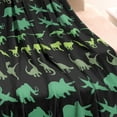 thumbnail image 3 of Green Dinosaurs MultiShapes Pattern Blanket,Comfortable Soft Flannel Throw Blanket,All Season,Warm Lightweight Blankets for Sofa Bed Couch Living Room Chair,30"x40", 3 of 4