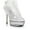 Clear, variant on Ellie Shoes E-609-Amber 6" Heel Womens Peep Toe Stilleto With Clear Platform. Clear / 11
