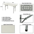 thumbnail image 2 of Hampden Furnishings Baldwin Collection 24" x 48" Folding Table, Plastic/Steel, Grey, 2 of 6
