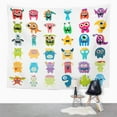 thumbnail image 2 of ZEALGNED Colorful Character Big Cartoon Cute Monsters Alien Kid Mascot Funny Face Cool Wall Art Hanging Tapestry Home Decor for Living Room Bedroom Dorm 60x80 inch, 2 of 2