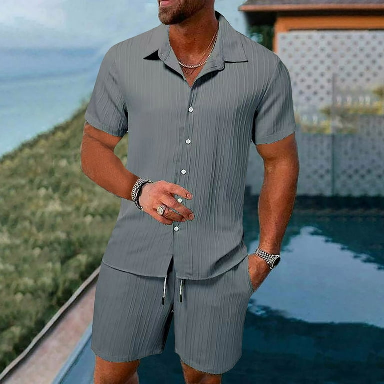 【2plan】MUSEE SUMMER WRINKLE SHIRT Uooqdmx Mens T-shirts Mens Shorts Summer Breathable Two
