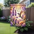 thumbnail image 3 of Hummingbird Garden Flag 12x18 Inch Double Sided Floral Yard Banner with Colorful Lavender Flowers and Butterflies for Outdoor Spring and Summer Decoration, 3 of 6