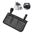 thumbnail image 1 of Multifunctional Wheelchair Scooter Armrest Side Bag Walker Hanging Pouch Storage OrganizerBlack Cycling Racks and, 1 of 8