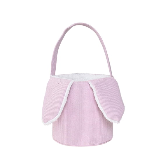 Bfogop Easter Basket Egg Hunt Bunny Baskets for Kids with Cute Rabbit Ears Storage Gifts Easter Gift Bags Tote Bags for Easter Party Decorations Egg Candy Gift Carry Bucket 9x9 Inch