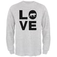 thumbnail image 1 of Tiger Love Series Mens Long Sleeve T Shirt Light Heather Grey LG, 1 of 1