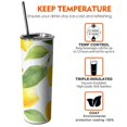 thumbnail image 6 of 20oz Lemon Skinny Tumblers Stainless Steel Tumbler with Lid and Straw,Vacuum Insulated Double Wall Travel Tumbler Cups with Cleaning Brush for Coffee,Tea, 6 of 6