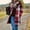 Red, variant on NominalSnug Women Plaid Shacket Jacket Trendy Fall Casual Button down Mid Length Outwear Fall Winter Outfits with Pockets