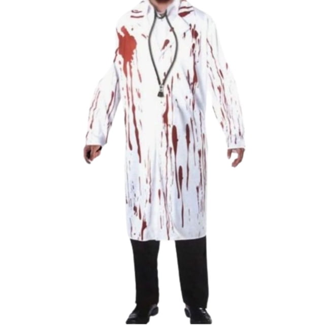 Disfraz de Médico CM-TOP Bata de Laboratorio con Sangre para Halloween Hombre