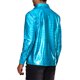 thumbnail image 3 of Camisas metálicas INSPIRE CHIC para hombres, camisas de fiesta impresas brillantes de los años 70, talla 2XL, color azul, 3 of 6