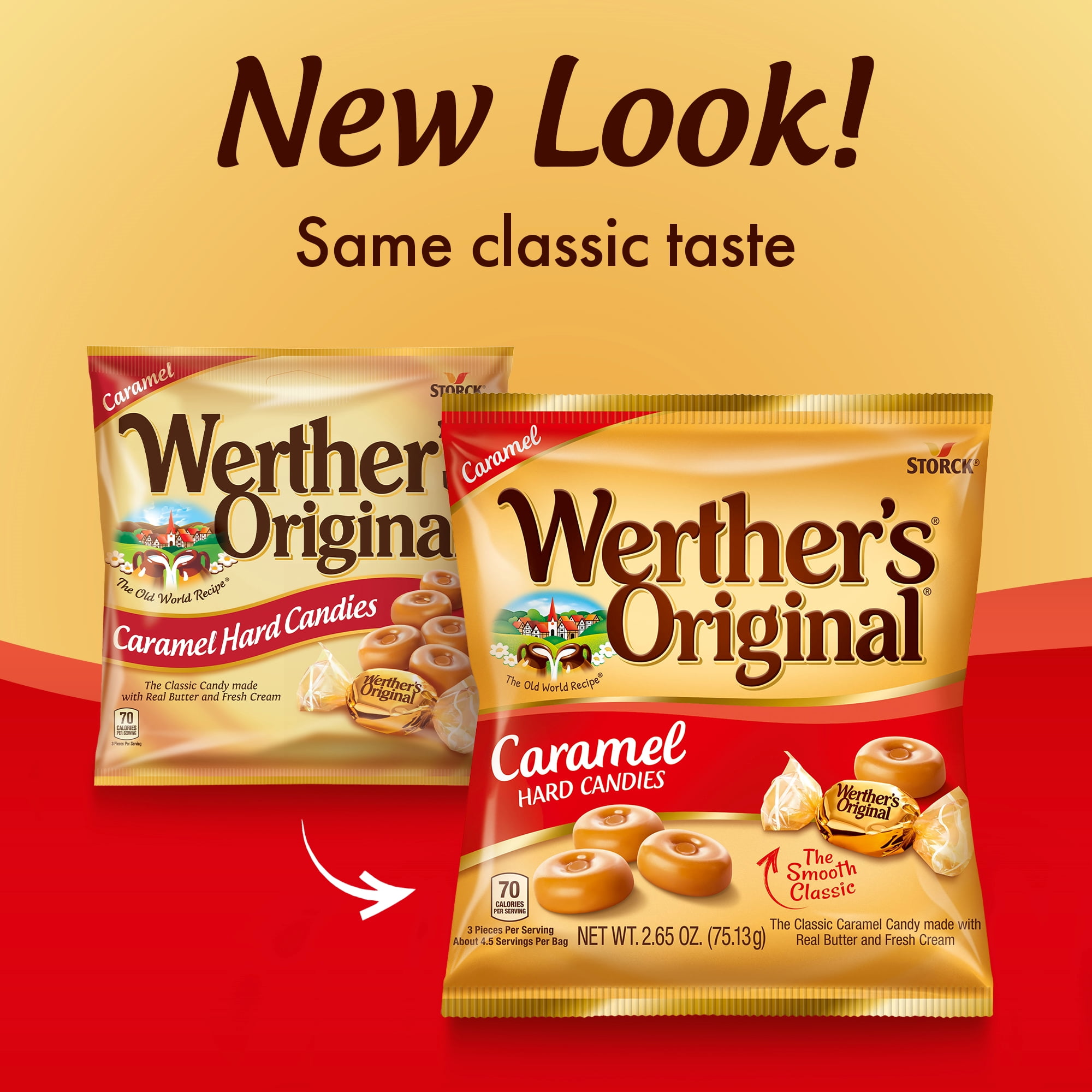 (2 pack) Werther's Original Caramel Hard Candies, 2.65 oz.