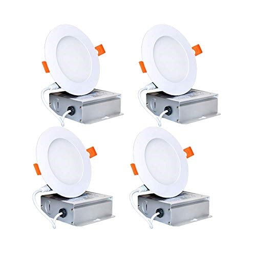 slight lighting (4 pack) 4" led disk light flush mount recessed