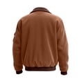 thumbnail image 4 of Men's Plus Size Corduroy Jacket - Casual Sports Style with Pocket & Zipper, Brown, XL, 4 of 5
