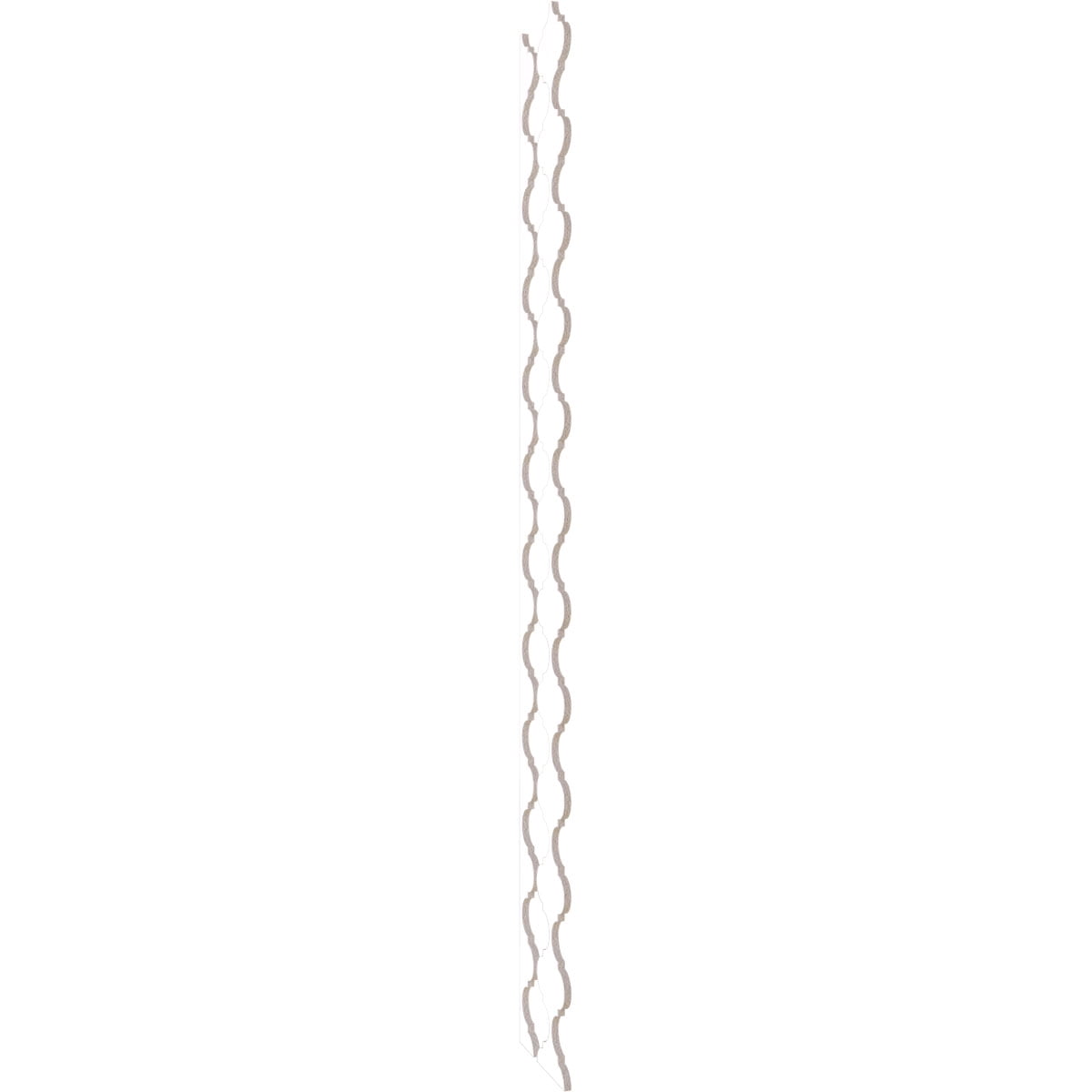 Ekena Millwork 94"H x 5/8"T Marrakesh PVC Adjustable Decorative Slat Wall Panel Kit, Unfinished (contains 11 Slats + 1 Straight Edge Starter Slat)