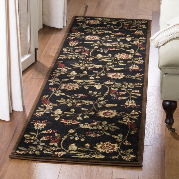 Safavieh Lyndhurst Milo Floral Runner Rug, Black/Multi, 2'3" x 16'