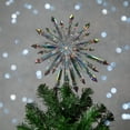thumbnail image 2 of Northlight Lighted Iridescent Icicles Christmas Tree Topper - 14" - Clear Lights, 2 of 7