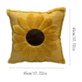 thumbnail image 3 of Set of 2 Yellow Sunflower Pillow Covers 18x18 Embroidered Spring Summer Floral Pillow Covers Room Decor Decorative Cute Faux Fur Soft Flower Farmhouse Decor for Bed Couch Dormitories, 3 of 6