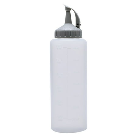 

Dengmore 350ML Squeeze Squirt Condiment Bottles with Cap Transparent Plastic for Ketchup Salad dressing Mustard Olive Oil
