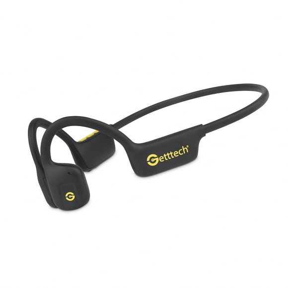 Audifonos deportivos Getttech GUE-MSSBT-01-YW de oreja abierta, Bluetooth, drivers dinámicos 16.2mm, sonido envolvente 360°, resistente al sudor, carga rápida USB-C, compatibilidad universal