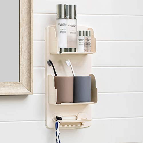 Details about   Hanging Storage Basket Sponge Holder Shelf Bathroom Organizer Wall Mount Sticky