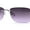 Silver - Purple, variant on Womens Rimless Narrow Rectangle 90s Retro Sunglasses Gold Black Pink