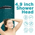 thumbnail image 5 of VXV Filtered Shower Head, 9 Modes High Pressure Shower Head with Handheld, with 71" Shower Hose & Adjustable Bracket Filter Shower Head, Remove Chlorine & Hard Water, Matte Black, 5 of 9