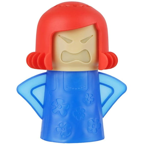 Angry Mom Microwave Cleaner - Angry Mom Mad Mama Microwave Oven Cleaner High Temperature Steam Cleaning Equipment Tool Easily Crud Steam Cleans Add Vinegar and Water for Kitchen (Blue)