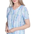 thumbnail image 4 of Alfred Dunner Womens Petite Textured Brushstroke Short Sleeve Tee, 4 of 4