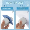 thumbnail image 6 of 3 Pcs Paper Holder Stand for Typing Non-Slip Mat Desktop Folder Document Holder with Anti-Slip Pads Portable Copy Stand Desktop Clamp for A4 Paper Office Reading (White,Blue,Red), 6 of 7