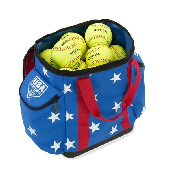 Softball & Baseball Ball Bag Holds 60 Baseballs and 24