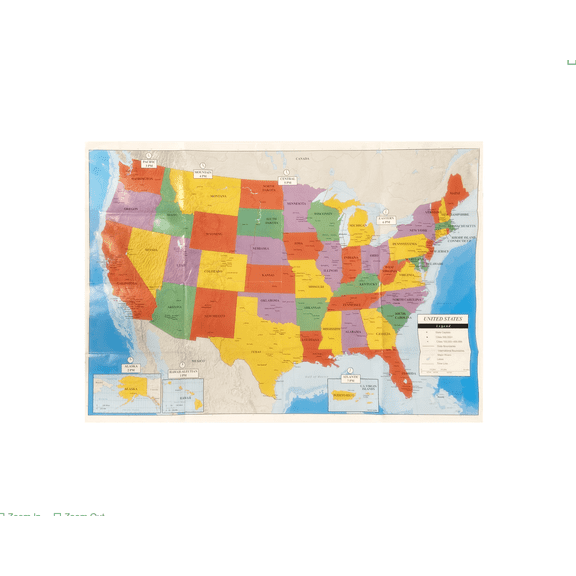USA Wall map 28' inches x 40' inches,Paper History World Wall Map
