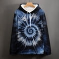 thumbnail image 5 of LAOLIUSN Novelty Tie Dye Style Hoodies for Men Spiral Streak Print Sweatshirt Pullover S-4XL, 5 of 7