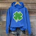 thumbnail image 2 of xixinqiwan Women's St. Patrick's Day Hoodies,Womens St. Patrick's Day Clover Print Hoodie Casual Long Sleeve Sweatshirt Irish Shamrock Pullover Tops, 2 of 6
